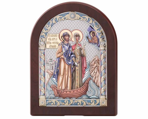 Серебряная Икона Валенти Valenti Петр и Феврония 84130