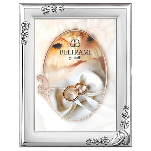Серебряный сувенир подарок на свадьбу Серебряная фоторамка италия 1189/4L