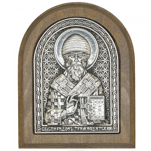 Серебряная икона Российская серебро Спиридон