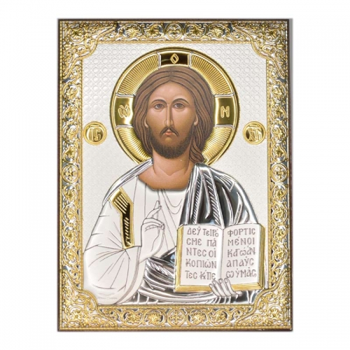 Серебряная икона Иисус